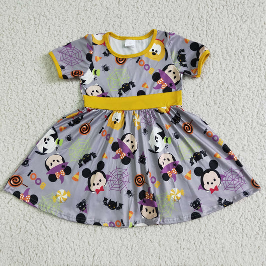 9.15 GSD0133 Baby Girls Summer Dress Baby girls Halloween waist cartoon knee length dresses