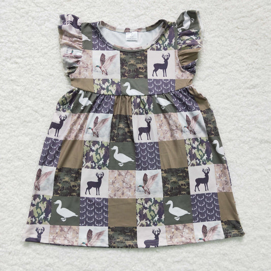 GSD0152   Kids girls clothes flying sleeves top woven  dress -promotion 2024.6.1  $5.5