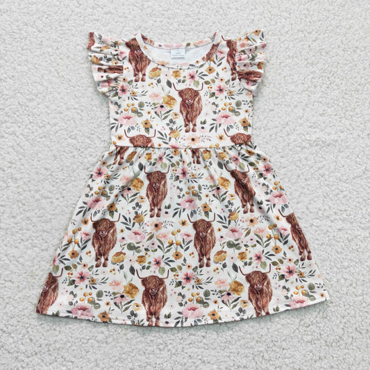 GSD0158  Kids girls clothes fiying sleeve top woven  dress -promotion 2024.6.22  $5.5