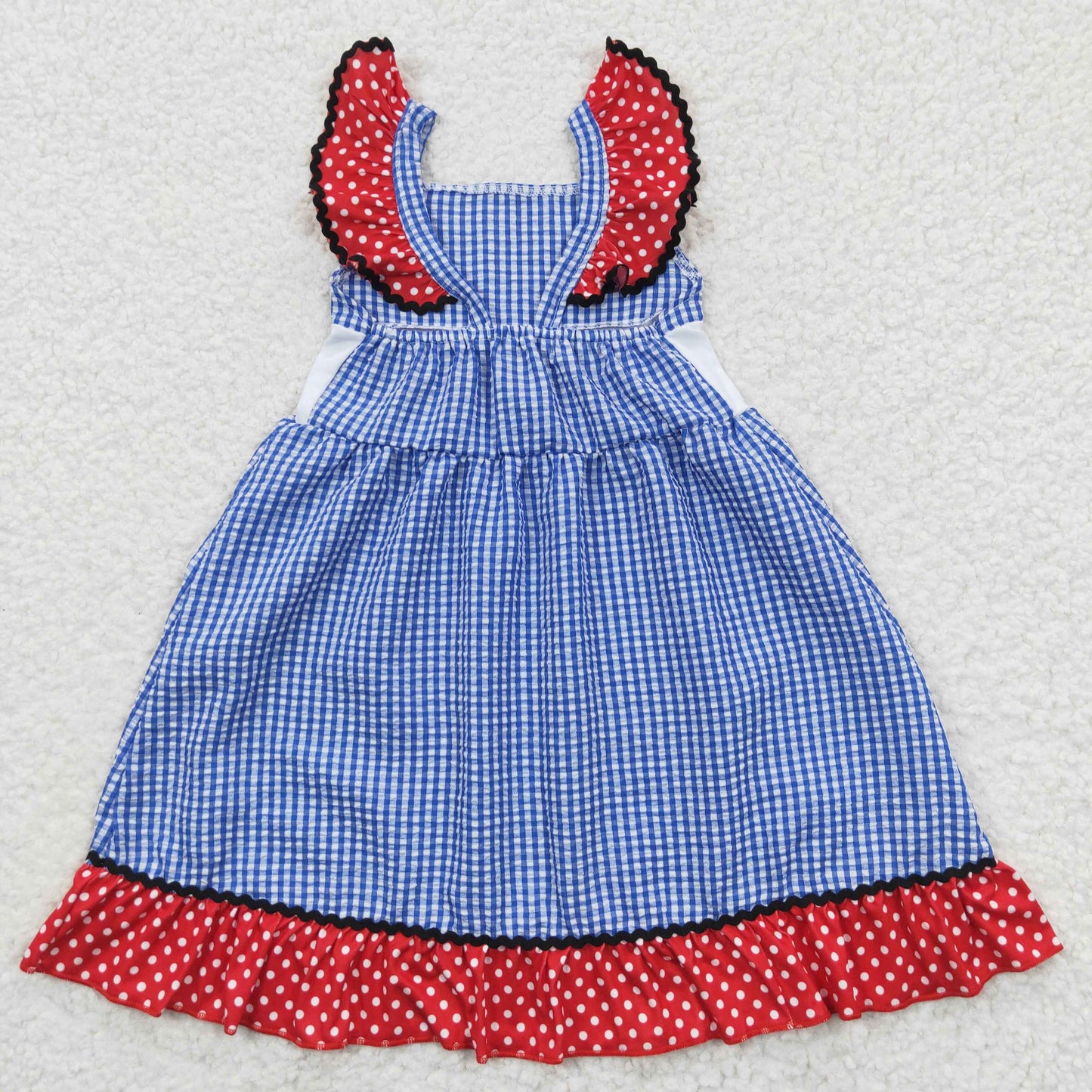 GSD0191   Kids girls clothes flying sleeves top woven  dress -promotion 2024.6.1  $5.5