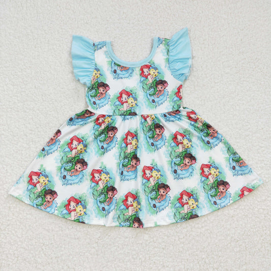 GSD0209  Kids girls clothes flying sleeve top woven  dress -promotion 2024.6.29  $5.5