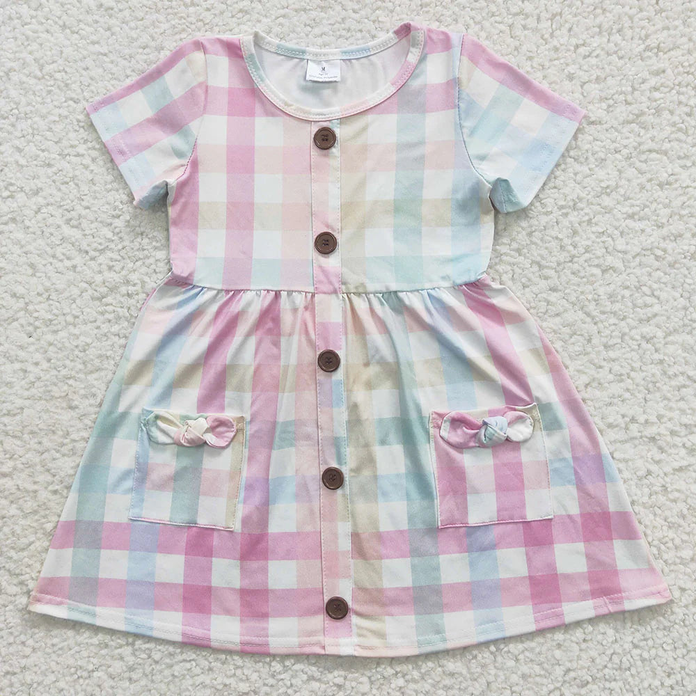 12.26 RTS Sibling Boys Baby Girls Plaid Easter Shirts Dresses