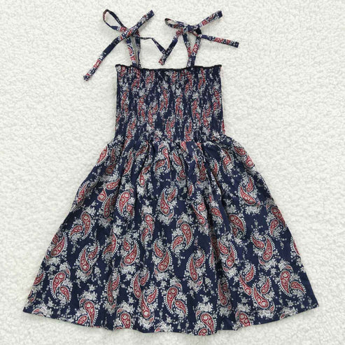 11.8 RST Sibling Baby Girls Strap Colorful Floral Print Knee Length Dresses