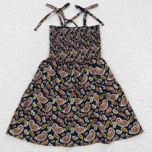 11.8 RST Sibling Baby Girls Strap Colorful Floral Print Knee Length Dresses