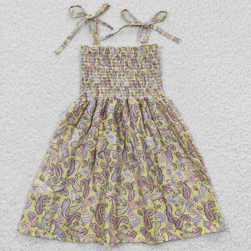 11.8 RST Sibling Baby Girls Strap Colorful Floral Print Knee Length Dresses