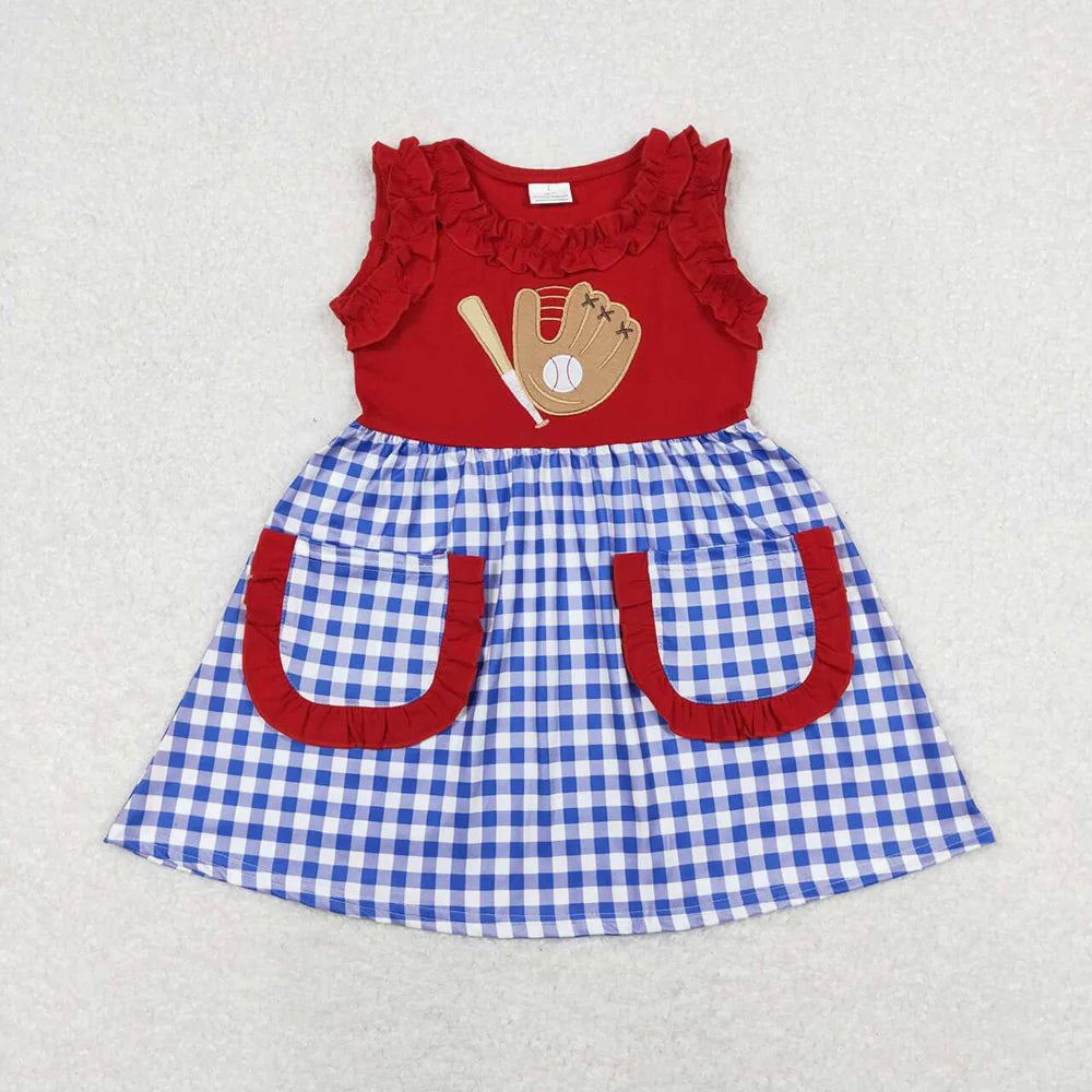 12.26 RTS Sibling Girls Baby Boys Red Baseball Rompers Sibling Clothes Suits