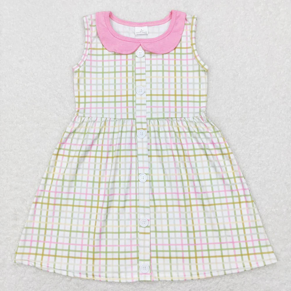 12.26 RTS Sibling Baby Girls Easter Green Pink Checkered Boys Clothes Suits