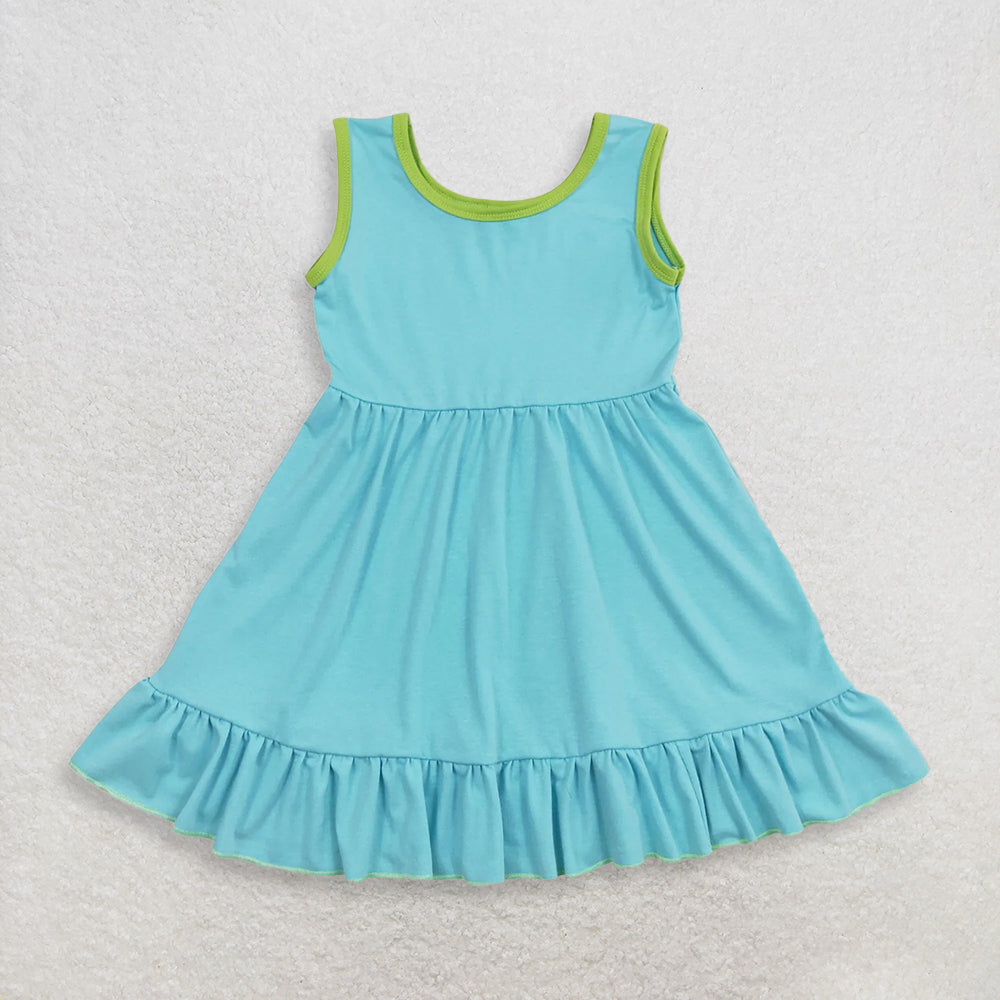 4.13 RTS Sibling Sleeveless ruffle baby girls summer dress