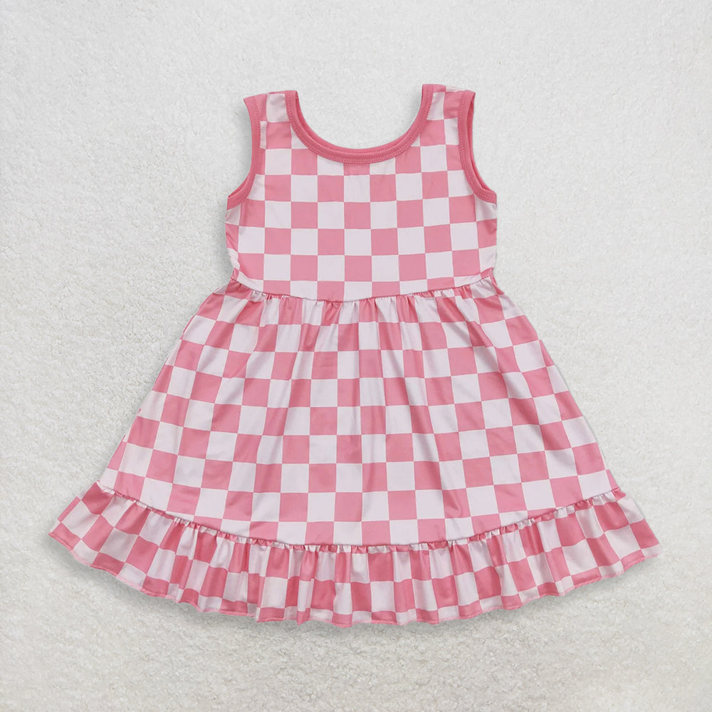 4.13 RTS Sibling Sleeveless ruffle baby girls summer dress
