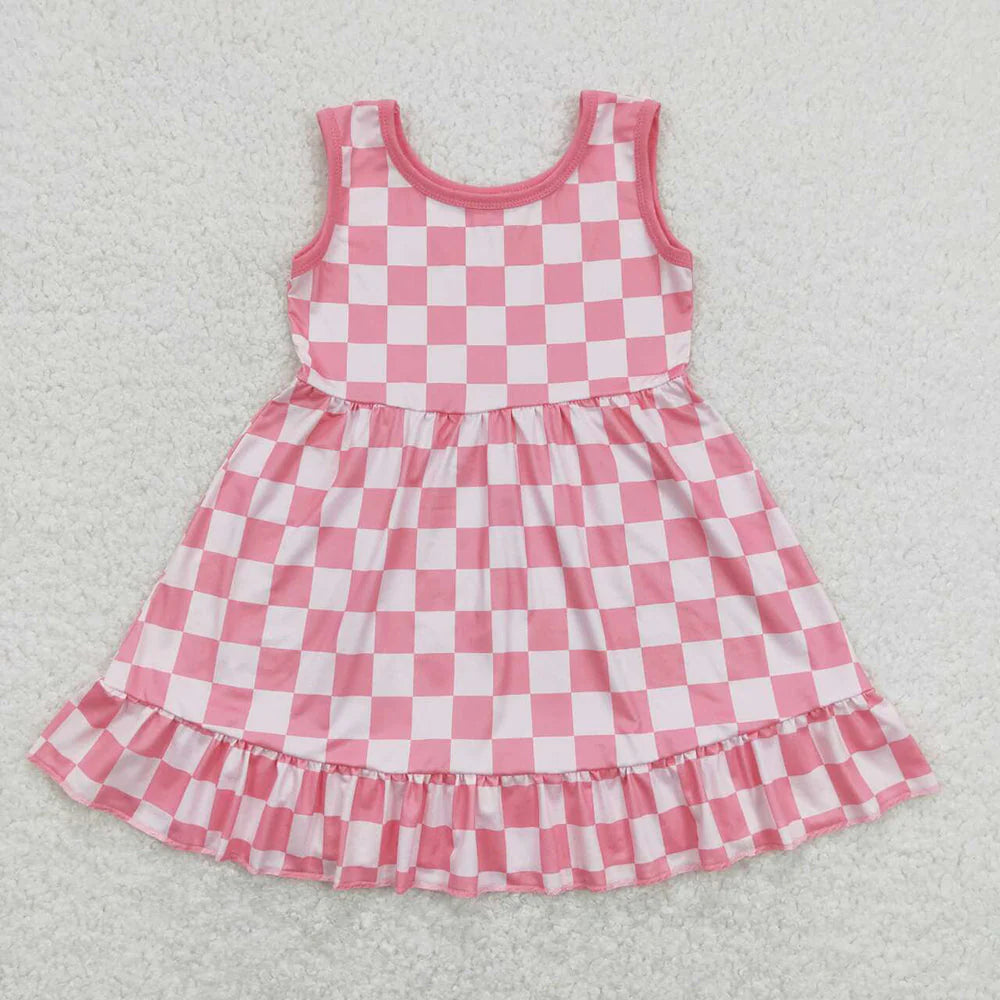 12.23 RST Sibling Baby Girls Sleeveless Ruffle Knee Length Summer Dresses