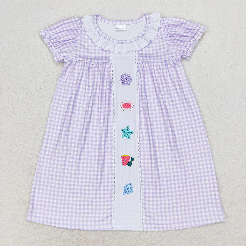 11.15 RST Embroidery Sibling Baby Girls Summer Knee Length Dresses