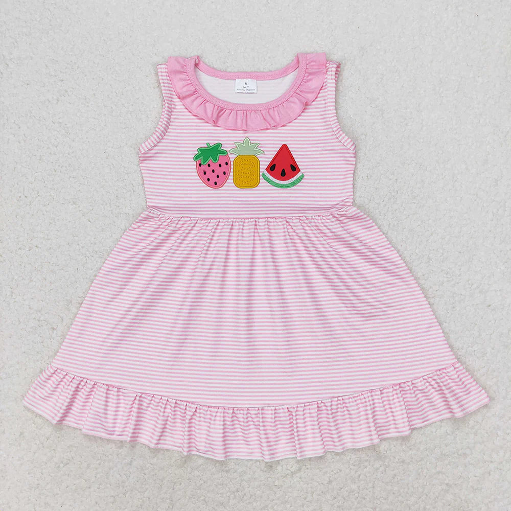 11.15 RST Embroidery Sibling Baby Girls Summer Knee Length Dresses