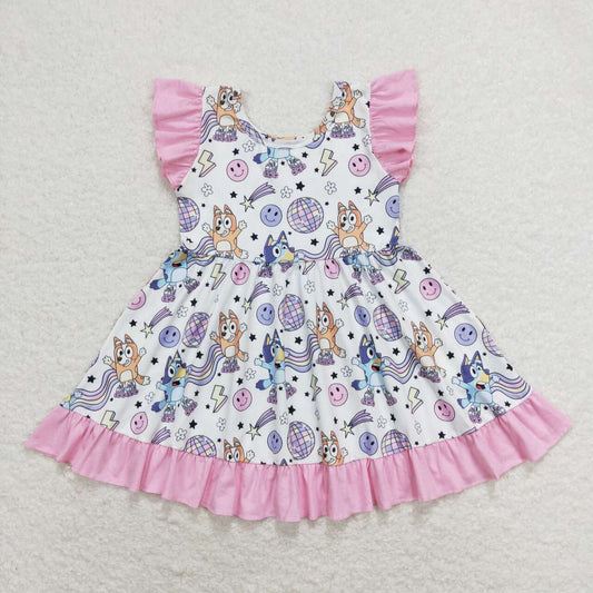 GSD1062 baby girl summer clothes short sleeve kids dress