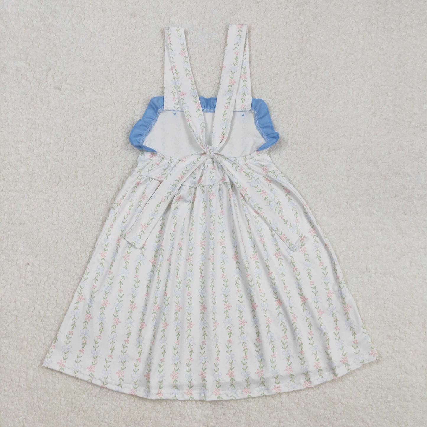 GSD1099Floral Baby Girls Summer Dresses with Ruffles And Straps Cute Child Clothing for Girls 2-16 Years Old