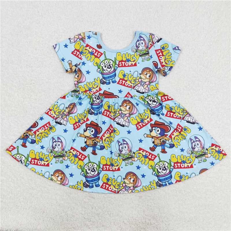 4.24 RTS NO MOQ Kids Boys Short Sleeve Dog Toy Pants Pajamas Comfortable Sleepwear