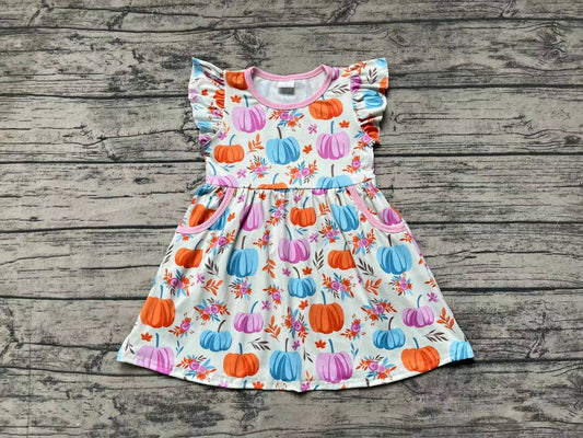 GSD1332  Pre-order baby girl clothes flying sleeves summer dress