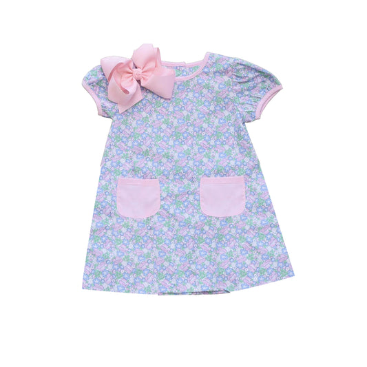 GSD1338 Pre-order baby girl clothes short sleeves summer dress