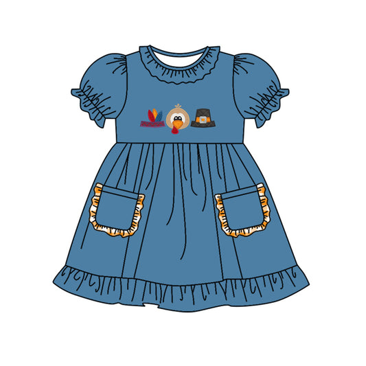 GSD1359  Pre-order baby girl clothes pull sleeves summer dress