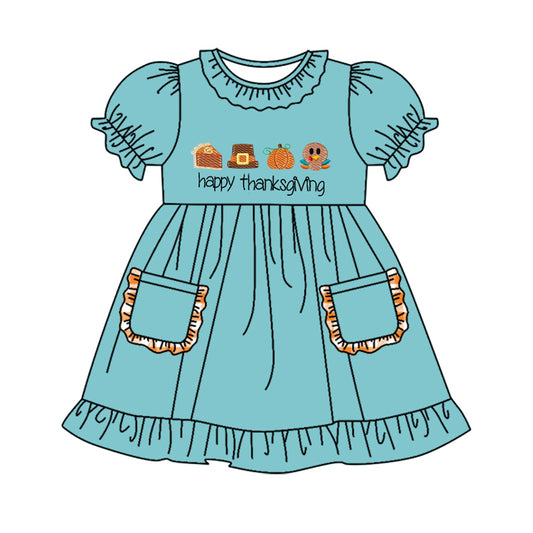 GSD1360  Pre-order baby girl clothes pull sleeves summer dress