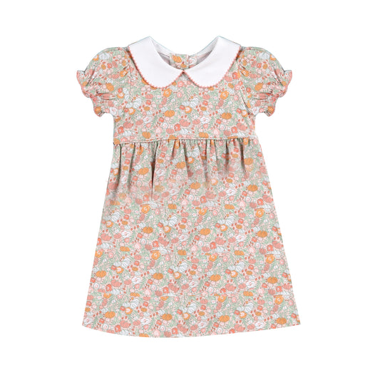 NO moq GSD1377 Pre-order Size 3-6m to 14-16t baby girl clothes pull sleeves summer dress