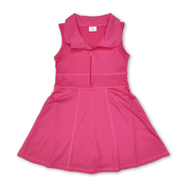 RTS Sibling sleeveless zipper athletic dress with shorts