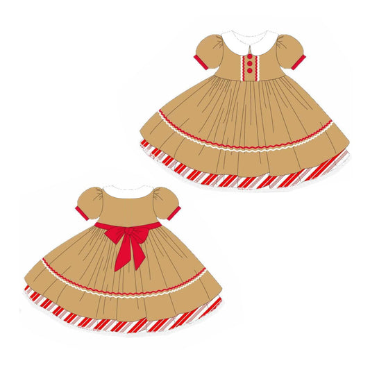 No moq  GSD1389 Pre-order Size 3-6m to 14-16t baby girl clothes short sleeves summer dress