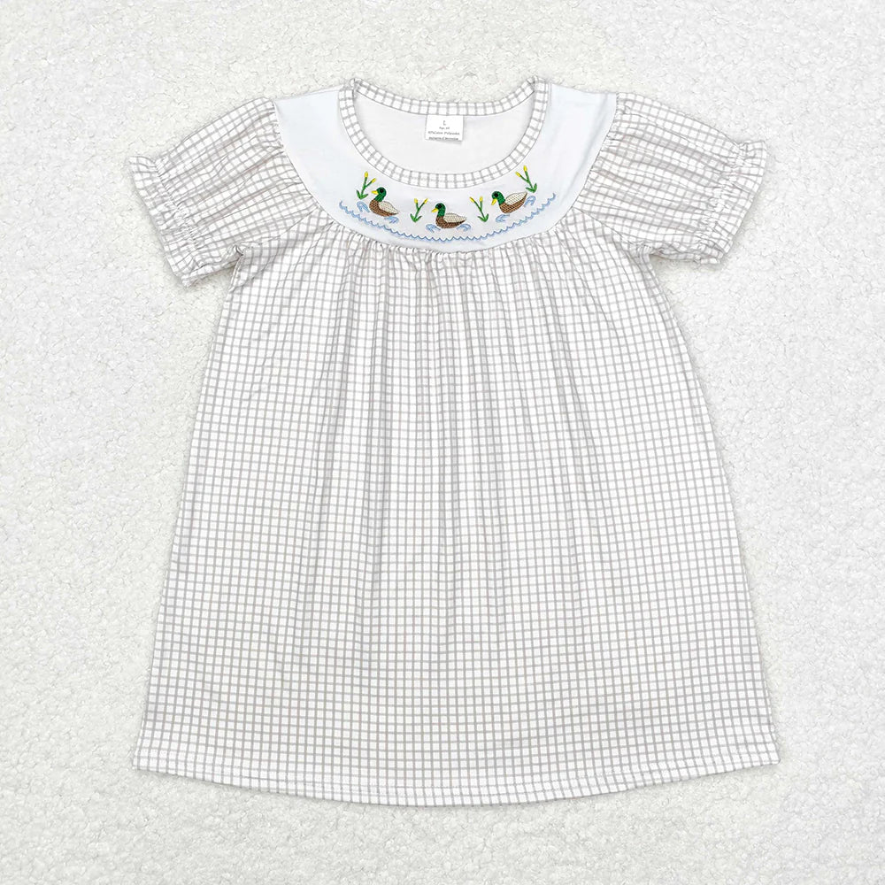 11.15 RST Embroidery Sibling Baby Girls Summer Knee Length Dresses
