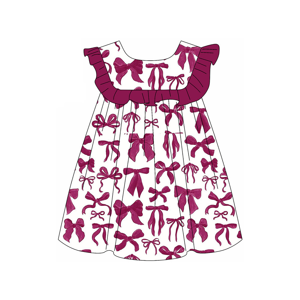 Ruffle bow tunic shorts kids girls summer outfits