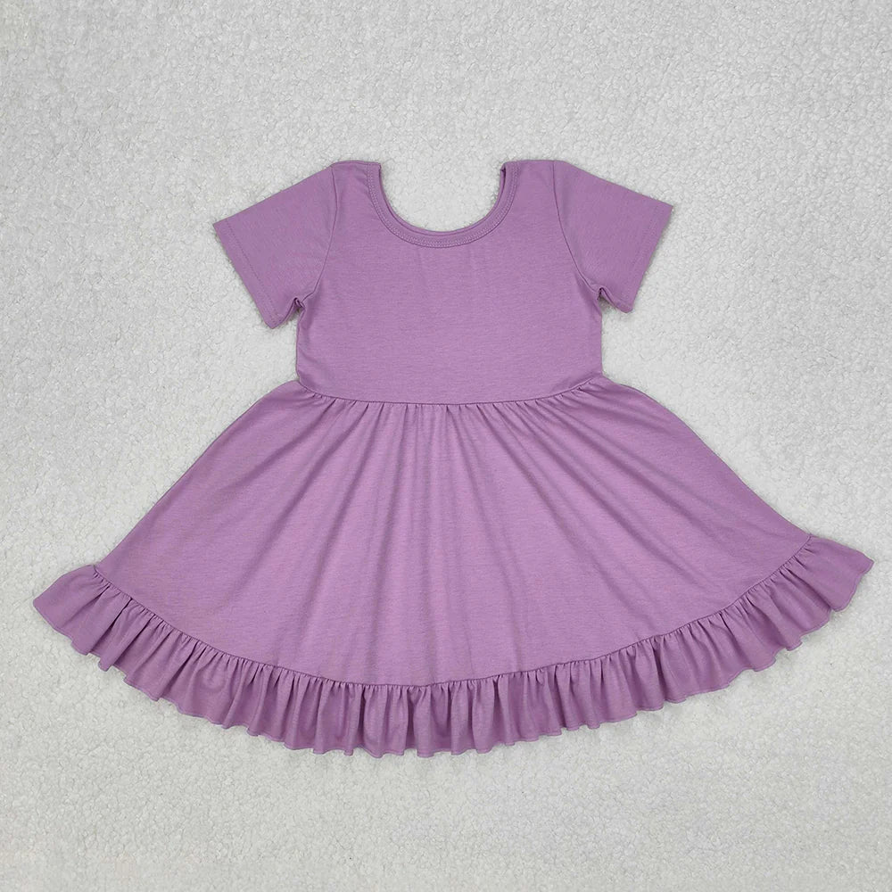 12.10 RST Sibling Baby Girls Cotton Twirl Ruffle Knee Length Dresses