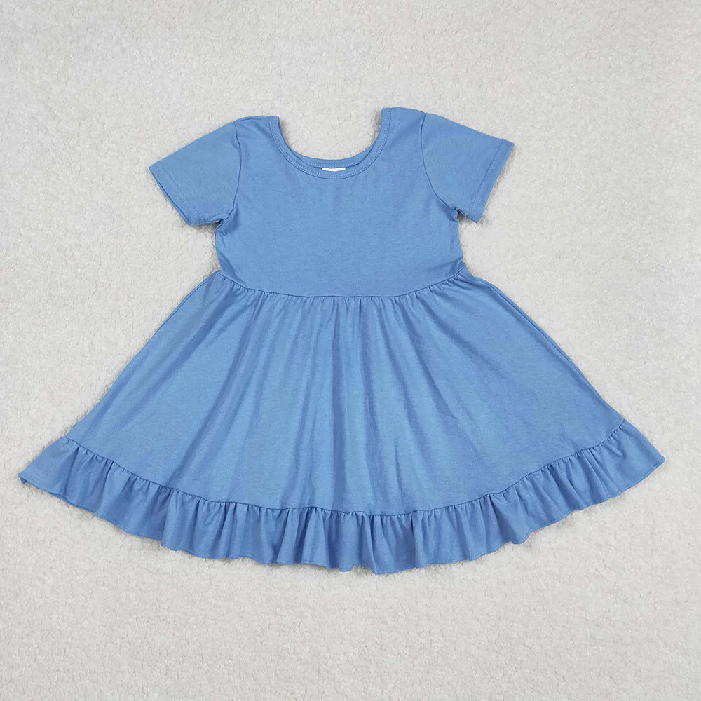 12.10 RST Sibling Baby Girls Cotton Twirl Ruffle Knee Length Dresses
