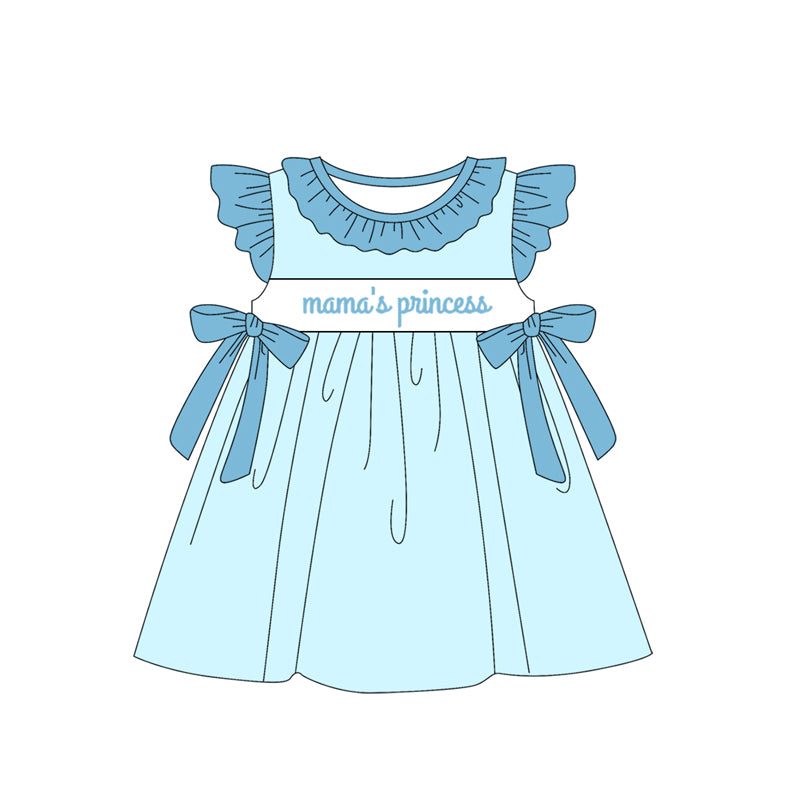 Light blue mama's princess tunic shorts girls clothes