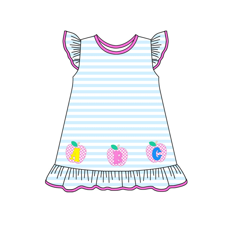 Stripe ABC apple girls back to school outfits