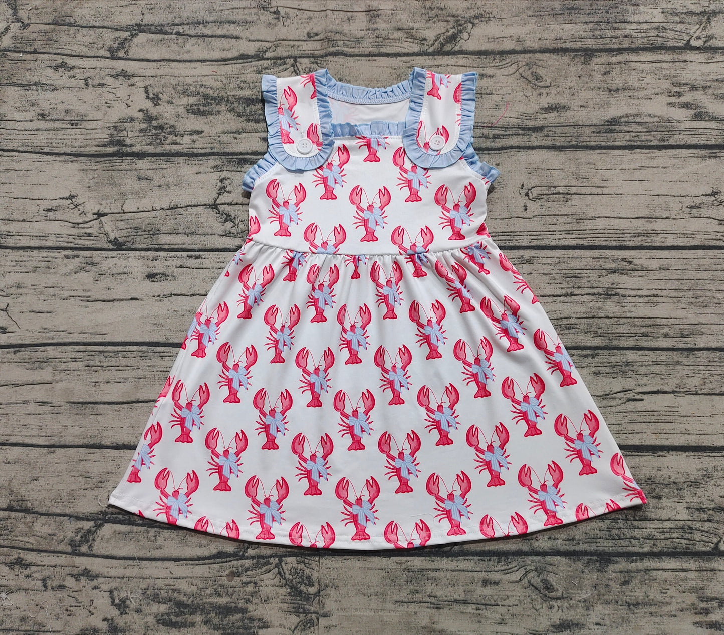 GSD1955Baby Girls Sleeveless Crawfish Bow Summer Dress Cute Children's Fashion Lightweight Dress for Girls Perfect for Warm Weather
