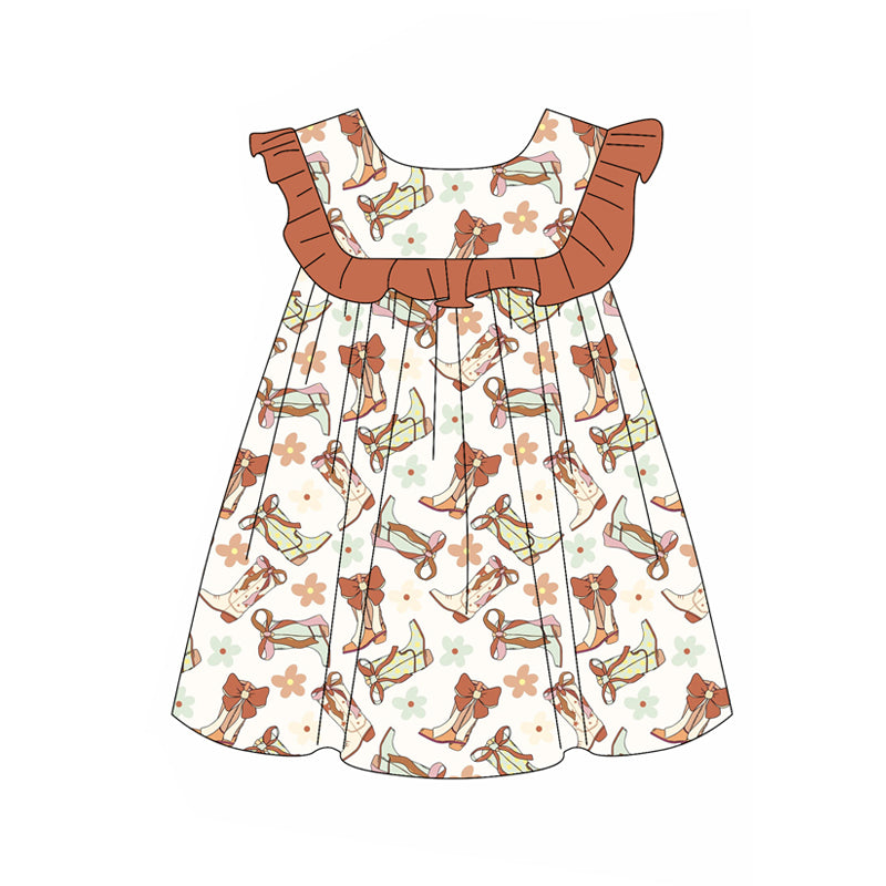 Baby girl clothes boot bow short sleeve shorts set