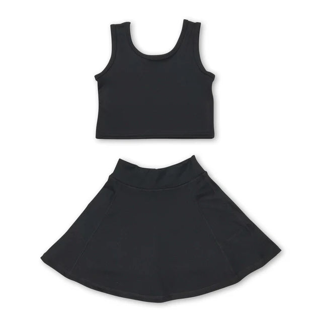 RTS Sibling sleeveless top skirt kids girls active wear set