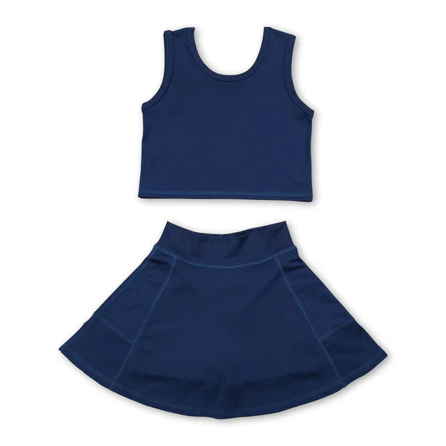 RTS Sibling sleeveless top skirt kids girls active wear set