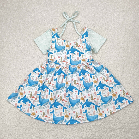 6.09   GSD2011 RTS NO MOQ  Baby Girls Summer Dress baby girls clothes short sleeve dress