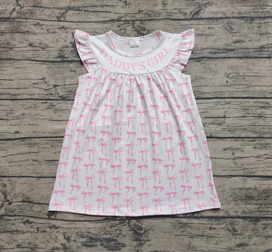 4.12 GSD2054 Sample 10days Arrived RTS Daddy's girl pink bow baby kids summer dresses