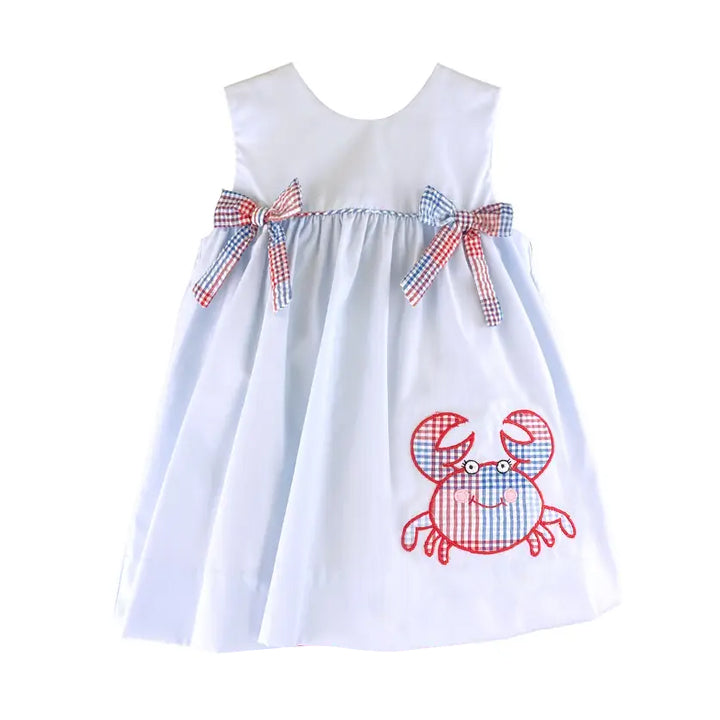 Boys Summer Outfits Short Sleeves White Crab Top Shorts Set Casual Breathable Clothing for Kids