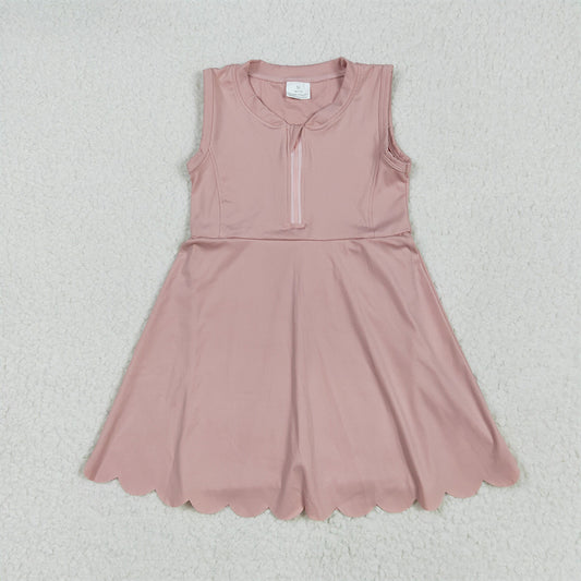 7.18  GSD2086 RTS NO MOQBaby Girls Summer Yoga Dress baby girl clothes yoga sleeveless skirts dress