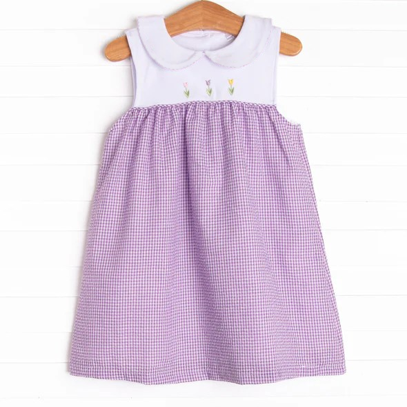 Girls White Sleeveless Tulip Top Purple Plaid Shorts Outfit Set Casual Comfortable Clothing for Kids