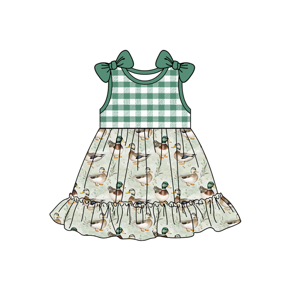 Kids Girls Patchwork Duck Jumpsuit with Straps Cute And Fashionable Junior Sizes for Children