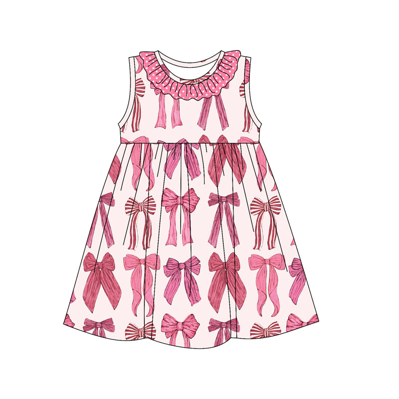 Girls Polka Dots Ruffle Bow Tunic Short Set - Cute And Fashionable Clothing Outfit for Little Princesses