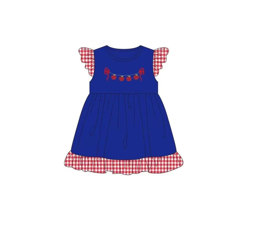 Blue Apple Girls Back to School Outfits with Flutter Sleeves Cute And Stylish Fashion for Female Students