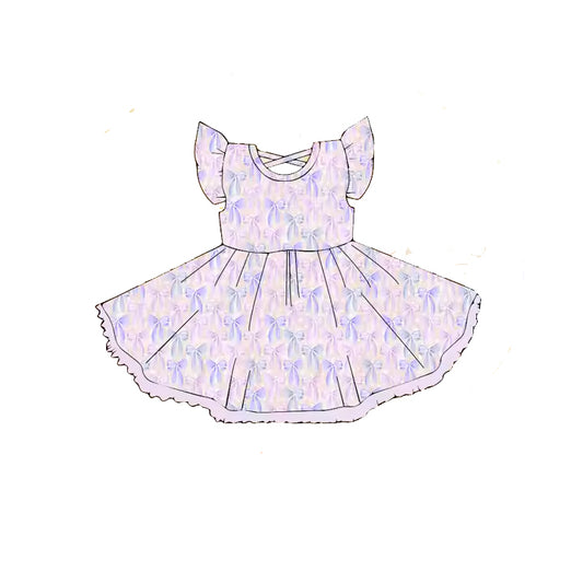 GSD2204Flutter sleeves lavender baby girls dresses