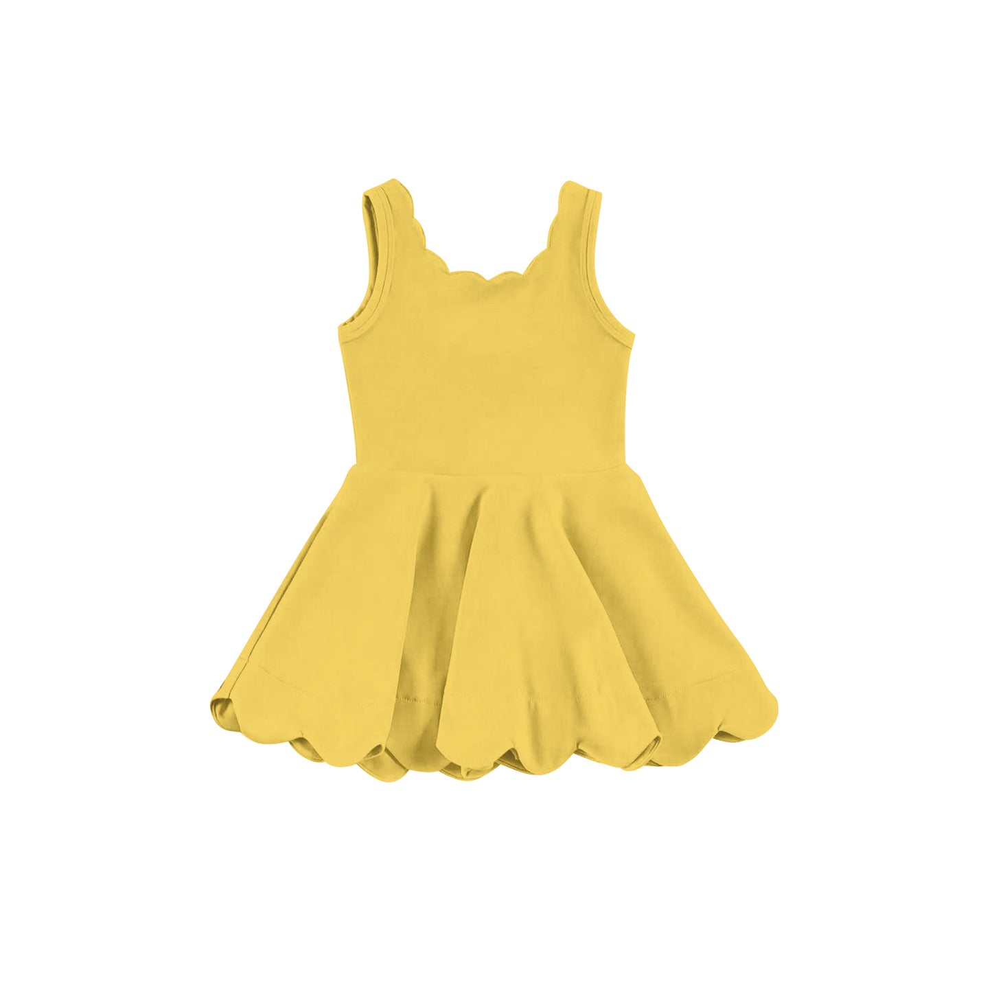 8.26  Pre order Six colors available for baby girl sleeveless yoga knee-length dress