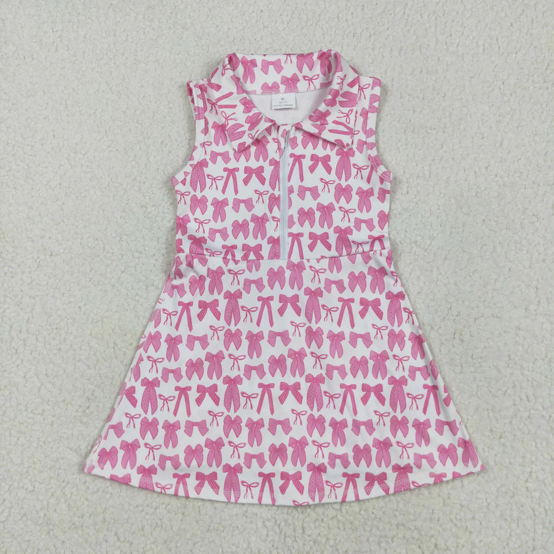 10.4 RST Sibling Baby Girls Colorful Bows Yoga Active Wear Skort Knee Length Dresses