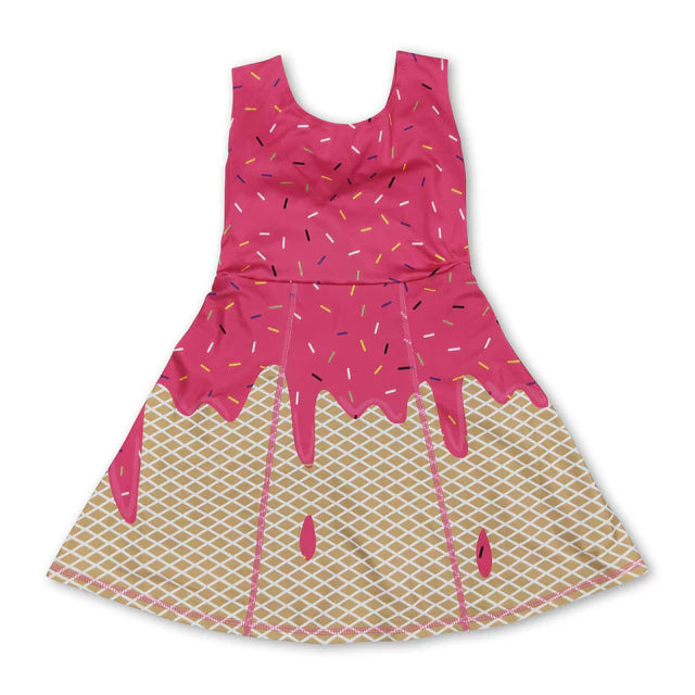 RTS Sibling khaki sprinkle ice cream girls team athletic dress