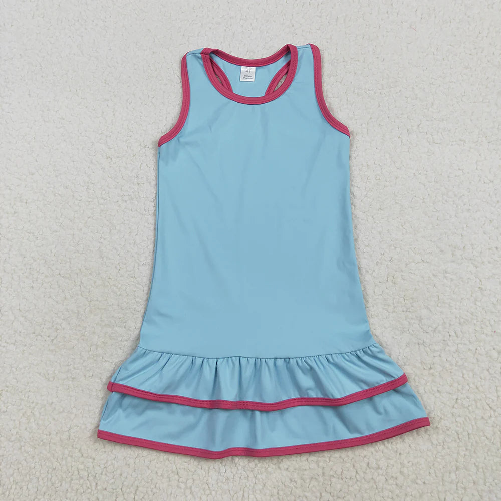 10.2 RST Sibling Baby Girls Sleeveless Yoga Knee Length Dresses