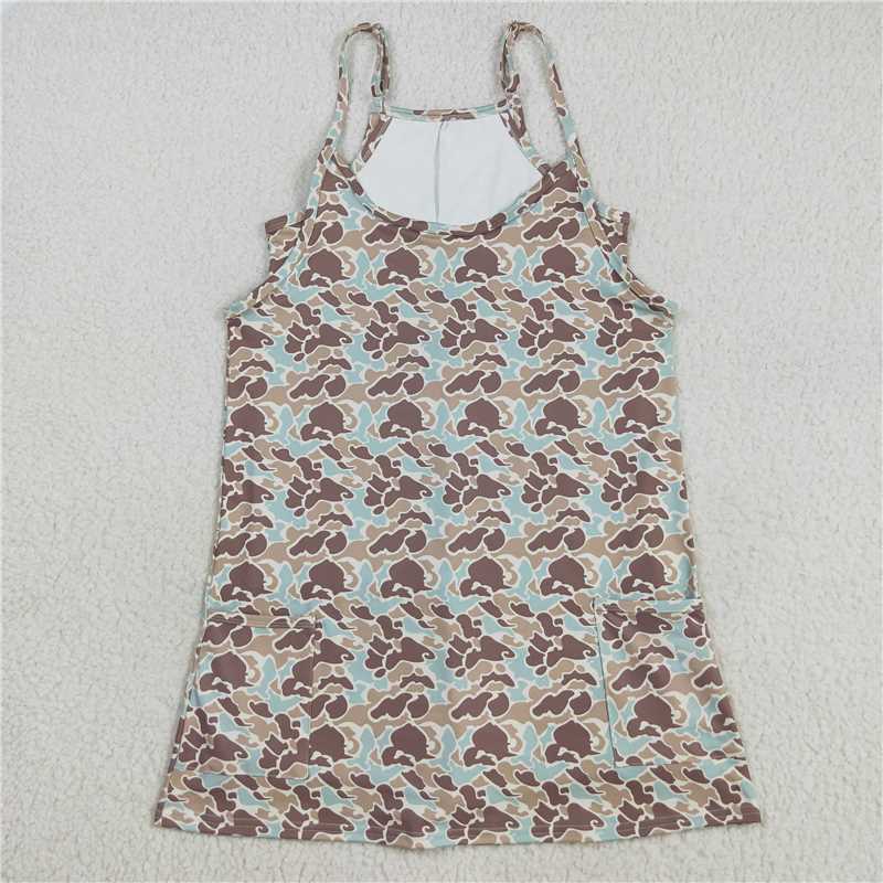 RTS Sibling Summer Athletic Dresses for Girls And Women with Straps Bottomland Camo